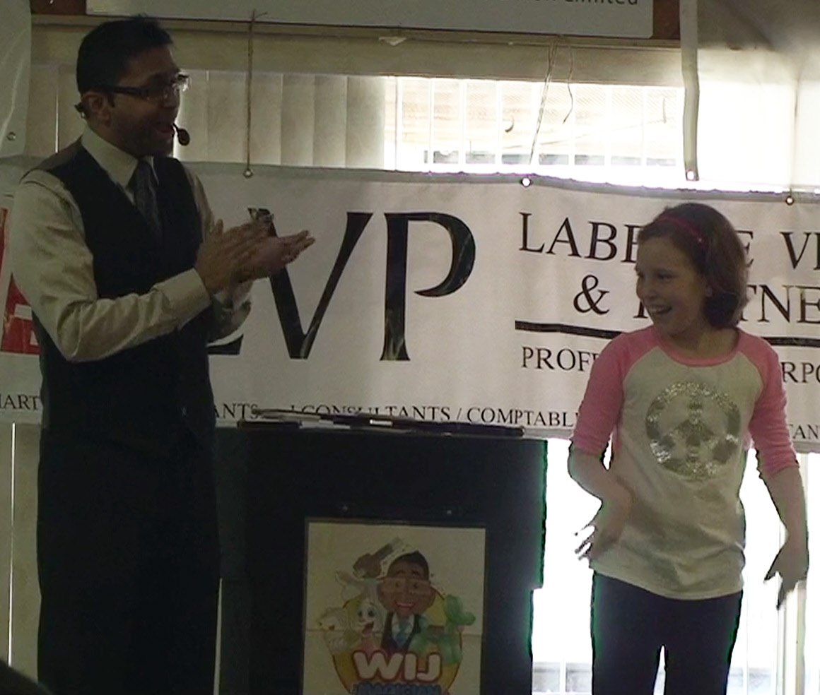 Fun magic show on stage