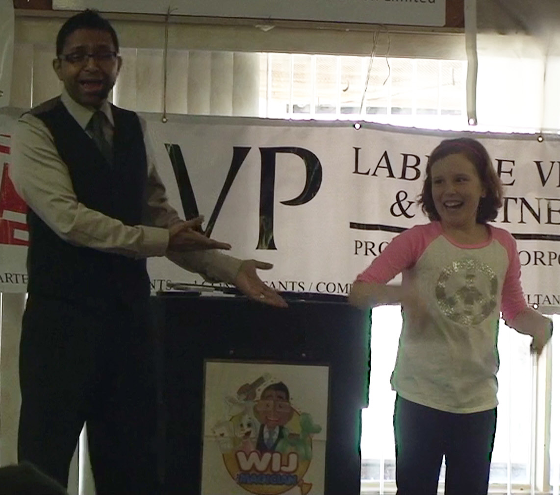 Family magic show in action